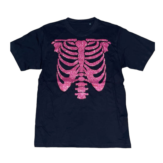Skeleton t-shirt black/pink